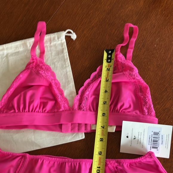 Spell SET Azalea Lace bralette medium NWT Bloomers large NWOT pink - Picture 10 of 16